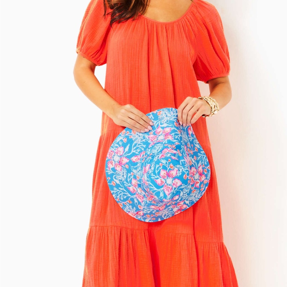 Lilly Pulitzer. Reversible canvas sun hat. Multi Bahamian Rapsody. - Picture 6 of 8